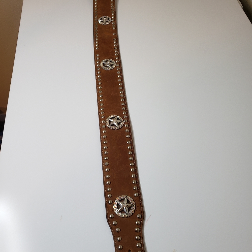 Tony Lama Texas Star Leather Belt size 38 - Picture 14 of 16